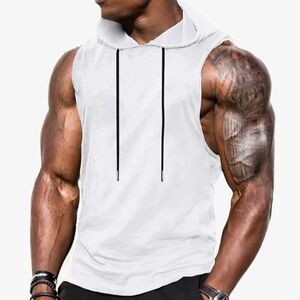 White Hooded Sleeveless Tank - NWT